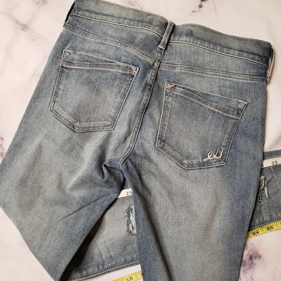 EXPRESS distressed mid-rise skinny jeans 2 - Picture 8 of 8